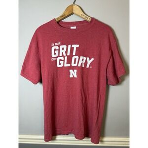 Nebraska‎ Cornhusker Tshirt Size Medium  in our grit our glory red